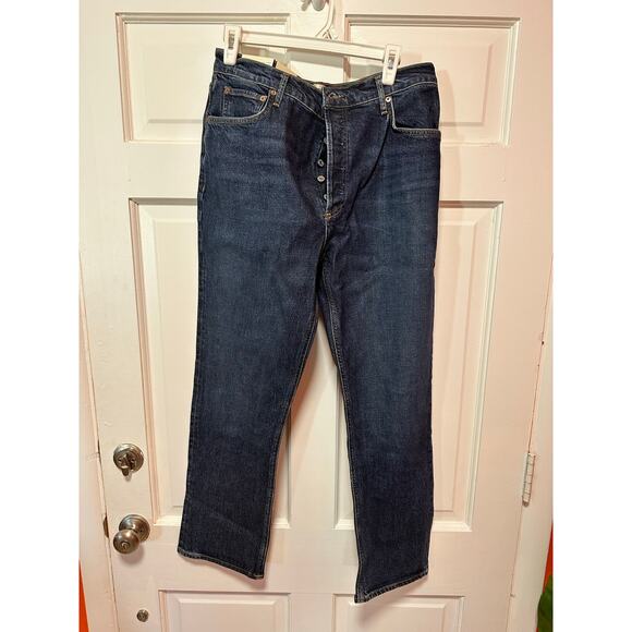 NWT Agolde Riley Long High Rise Straight Jean Divided Size 32 - Picture 5 of 7